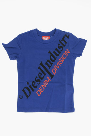 RED TAG T-Shirt Girocollo TFILLI in Tinta Unita con Logo a Contrasto