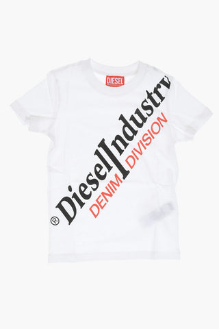 RED TAG T-Shirt Girocollo TFILLI in Tinta Unita con Logo a Contrasto