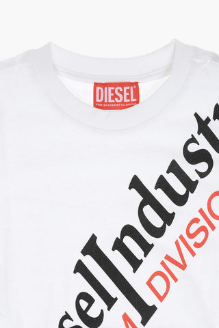 RED TAG T-Shirt Girocollo TFILLI in Tinta Unita con Logo a Contrasto