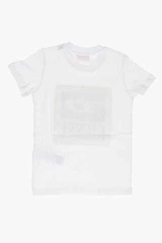 RED TAG T-Shirt Girocollo TBUDY in Tinta Unita con Logo Crackled