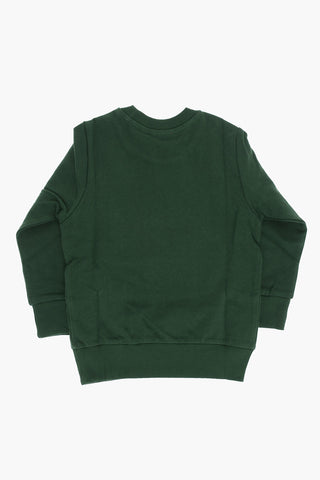 RED TAG Brushed Cotton SBUDY Crew-neck Sweatshirt with Crackled Logo