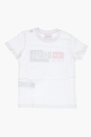 RED TAG T-Shirt Girocollo TMAGI in Tinta Unita con Logo Stampato