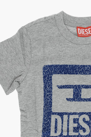 RED TAG T-Shirt TVACHI in Tinta Unita con Logo Crackled