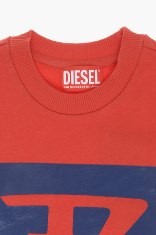 RED TAG Brushed Cotton SABLY Crew-neck Sweatshirt with Contrasting Logo