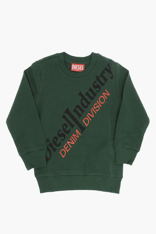 RED TAG Brushed Cotton SFILLI Crew-neck Sweatshirt with Printed Logo