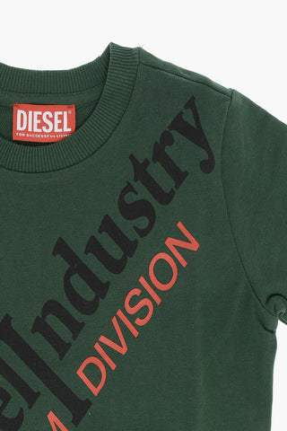 RED TAG Brushed Cotton SFILLI Crew-neck Sweatshirt with Printed Logo