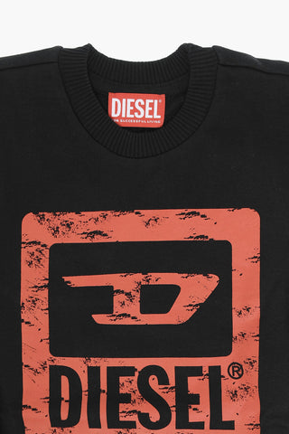 Crew-neck Cotton Sweatshirt with Frontal Print