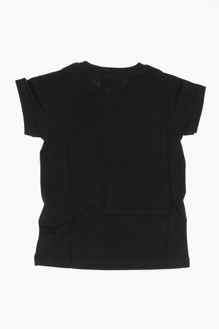 RED TAG T-Shirt Girocollo TFANCY in Tinta Unita con Logo in Paillettes