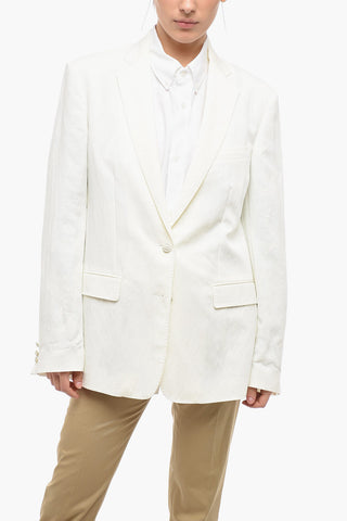 Blazer Monopetto Foderato con Tasche ad Aletta