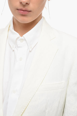 Blazer Monopetto Foderato con Tasche ad Aletta