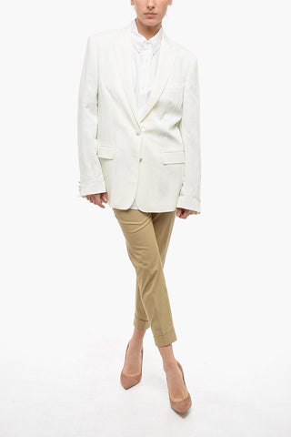 Blazer Monopetto Foderato con Tasche ad Aletta