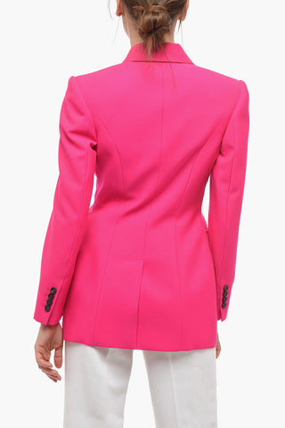 Double Breasted Blazer with Peak Lapel