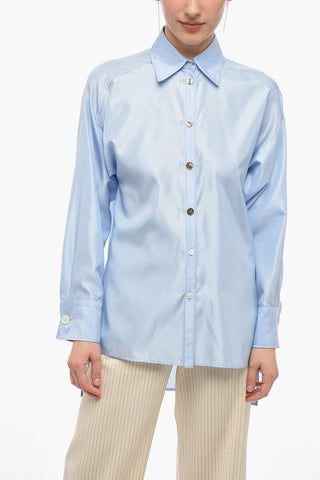 Silk Blend Asymmetrical Shirt