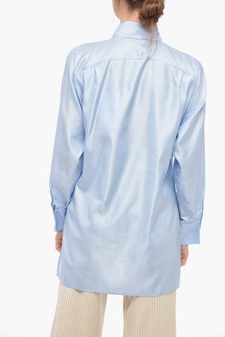 Silk Blend Asymmetrical Shirt