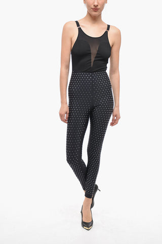 High-waisted HOLLY Leggings with Crystal Application