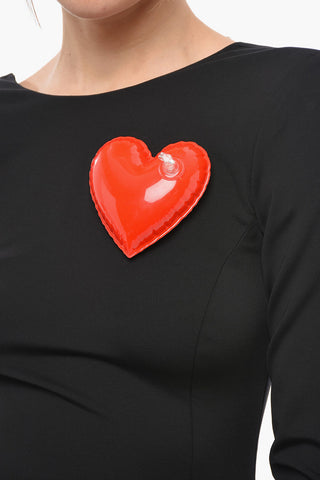 COUTURE ! INFLATABLE HEART Minidress with Boat Neckline