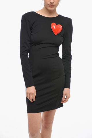 COUTURE ! INFLATABLE HEART Minidress with Boat Neckline