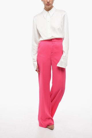 High-waisted Pants with Straight Fit