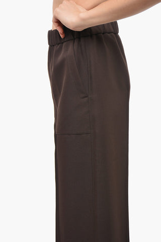 Pantaloni Straight Fit Con Vita Elasticizzata