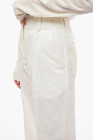 Silk and Linen Wide Pants
