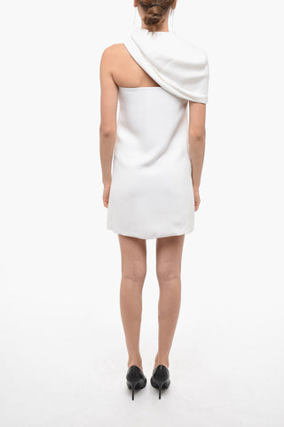 One-shoulder Viscose Minidress
