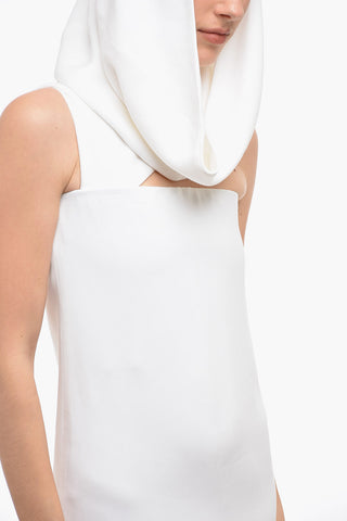 One-shoulder Viscose Minidress