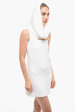 One-shoulder Viscose Minidress