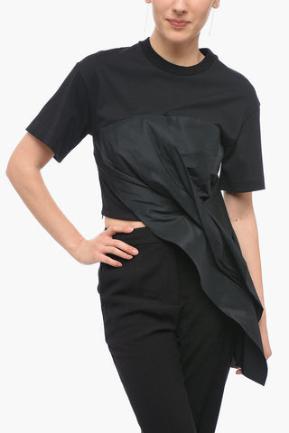 Asymmetric T-shirt with Draped Detail