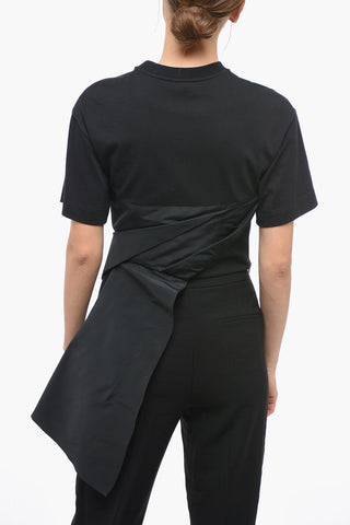Asymmetric T-shirt with Draped Detail