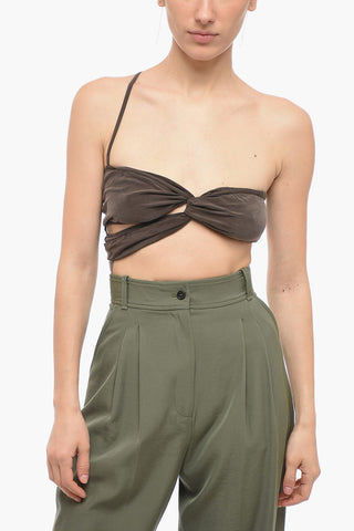 Crop Top Asimmetrico con Design Annodato