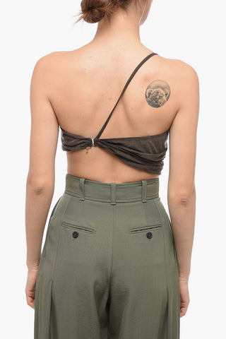 Crop Top Asimmetrico con Design Annodato