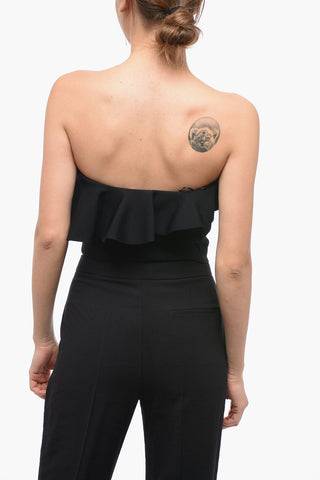 Tube Top in Misto Viscosa con Volant