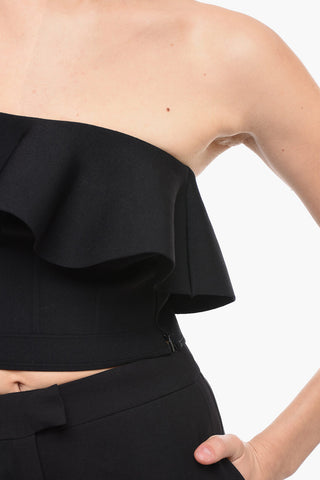 Tube Top in Misto Viscosa con Volant