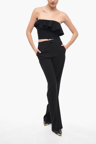 Tube Top in Misto Viscosa con Volant