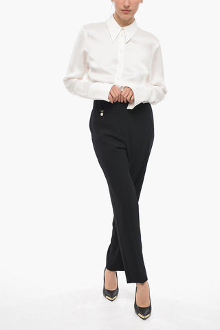 Slim Fit High-waisted Pants