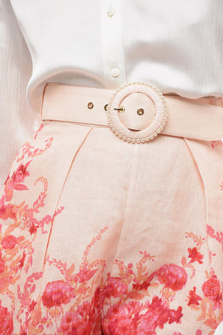 Pleated HIGH TIDE Shorts with Belt