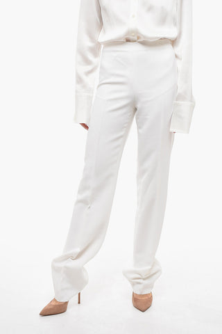 Pantaloni a Vita Alta con Piega