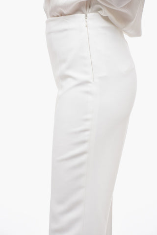 Pantaloni a Vita Alta con Piega