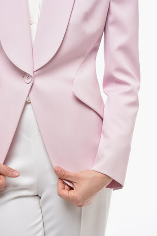 Blazer in Lana con Revers a Scialle