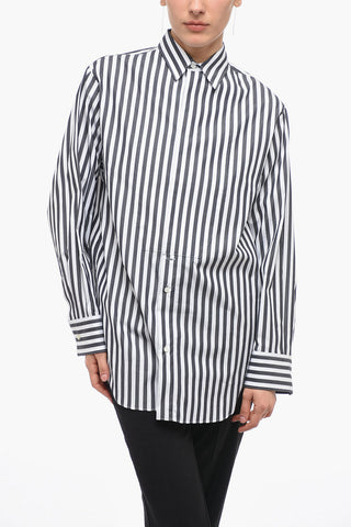 Pinstripe Shirt with Plastron