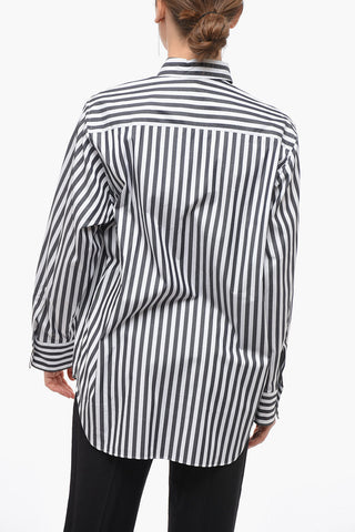 Pinstripe Shirt with Plastron