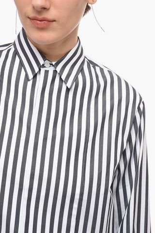 Pinstripe Shirt with Plastron