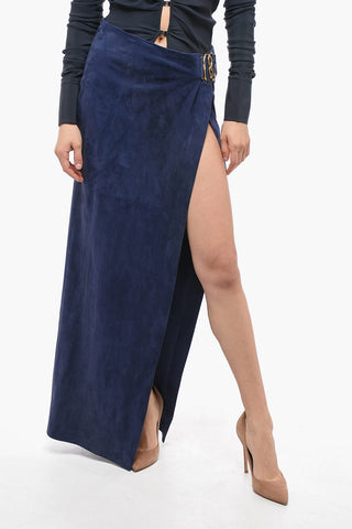Leather Wallet Maxi Dress With Statement Buckle