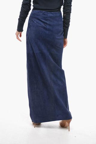 Leather Wallet Maxi Dress With Statement Buckle