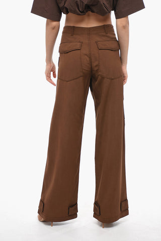 Straight Fit Wool Pants with Belt Loops