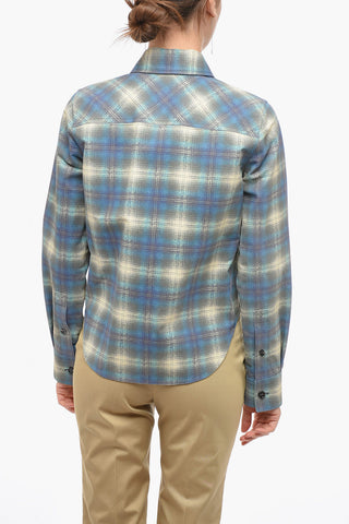 Printed Leather Shirt with District Check Motif