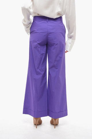 Wide Leg Pants with Turn-up Hems