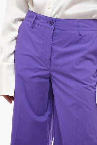 Wide Leg Pants with Turn-up Hems