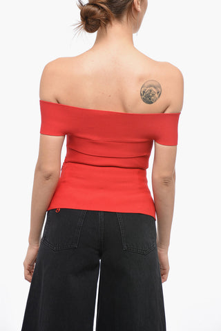 Boat Neck Top with Cut Out Detail