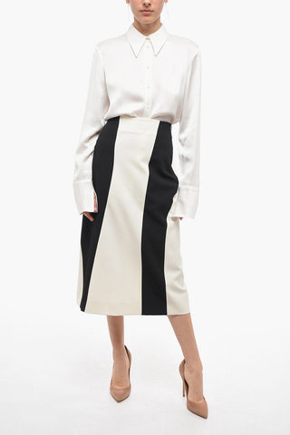 Two-Tone Pencil Skirt
